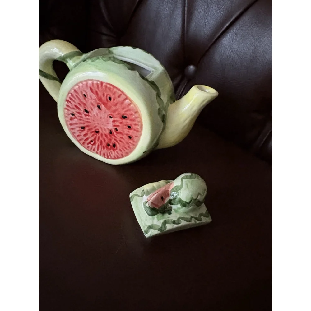 Dopamine Decor Vintage Watermelon Teapot